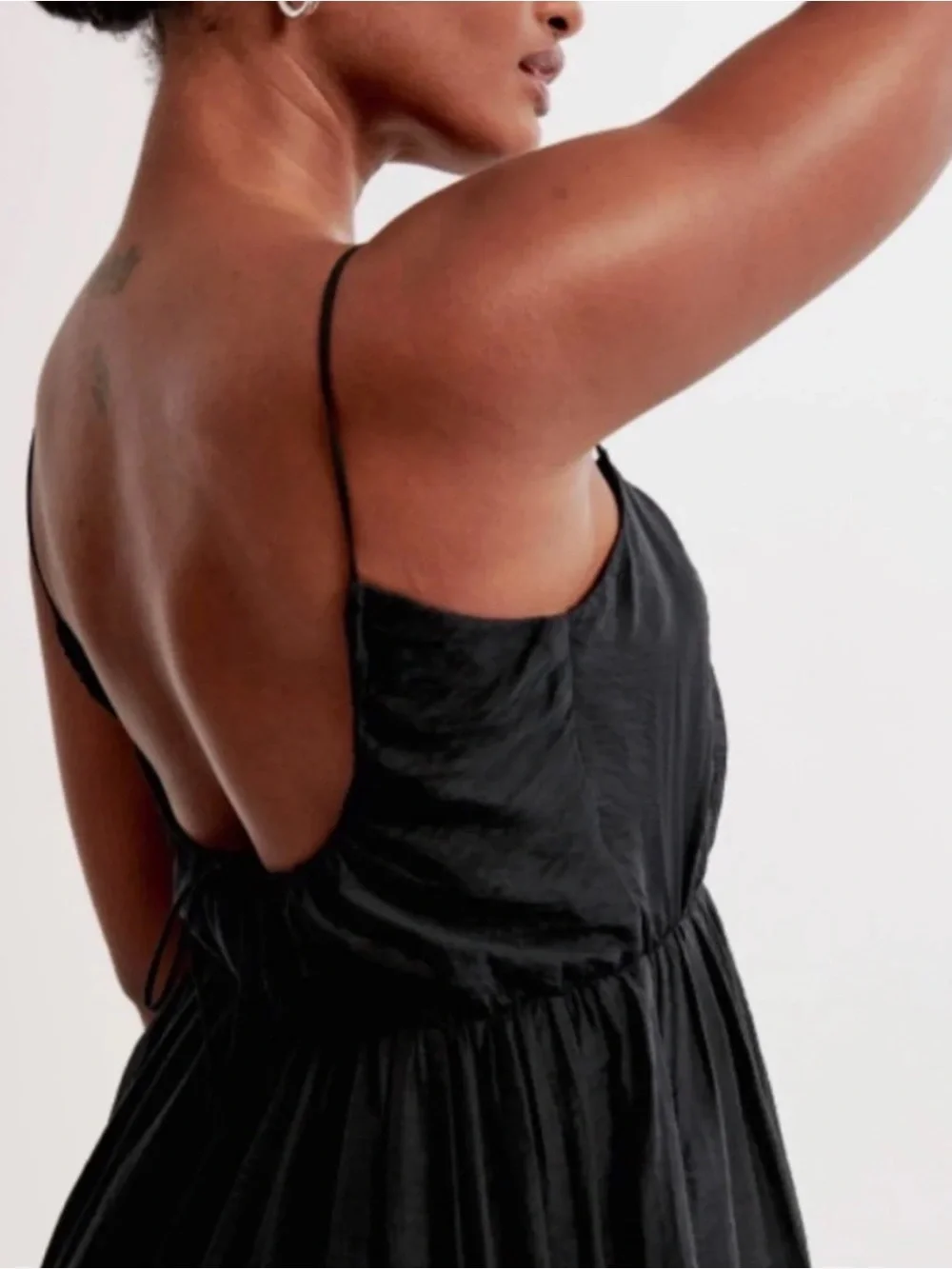 Abercrombie & Fitch Black Spaghetti-Strap Maxi Dress